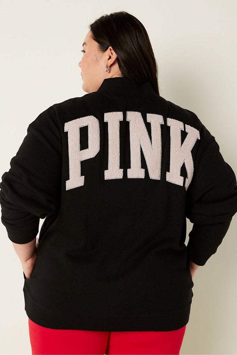 Victoria\'s Secret Varsity Jacket Noir | EGXJ-30546