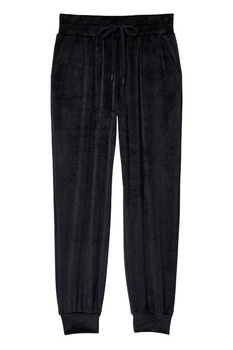 Victoria\'s Secret Velour Jogger Noir | EHQL-76385