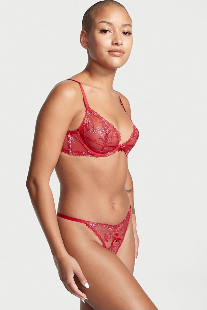 Victoria's Secret Very Sexy Dentelle G String Knickers Rouge | YPRD-38907