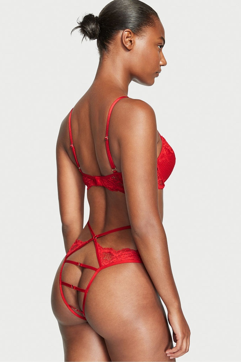 Victoria's Secret Very Sexy Dentelle Lanières Knickers Rouge | IOJU-65987