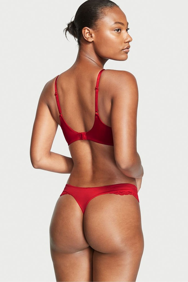 Victoria's Secret Very Sexy Dentelle Lanières Knickers Rouge | PBWI-91620