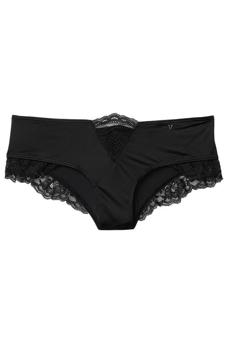 Victoria's Secret Very Sexy Dentelle Trim Cheeky Knickers Noir | OYAZ-82763