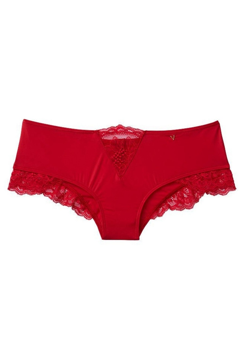 Victoria's Secret Very Sexy Dentelle Trim Cheeky Knickers Rouge | KXHM-46751