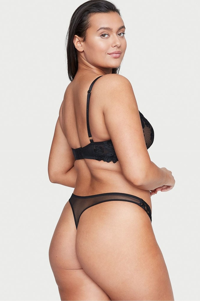 Victoria's Secret Very Sexy Embroidered Lanières Knickers Noir | COPZ-39572