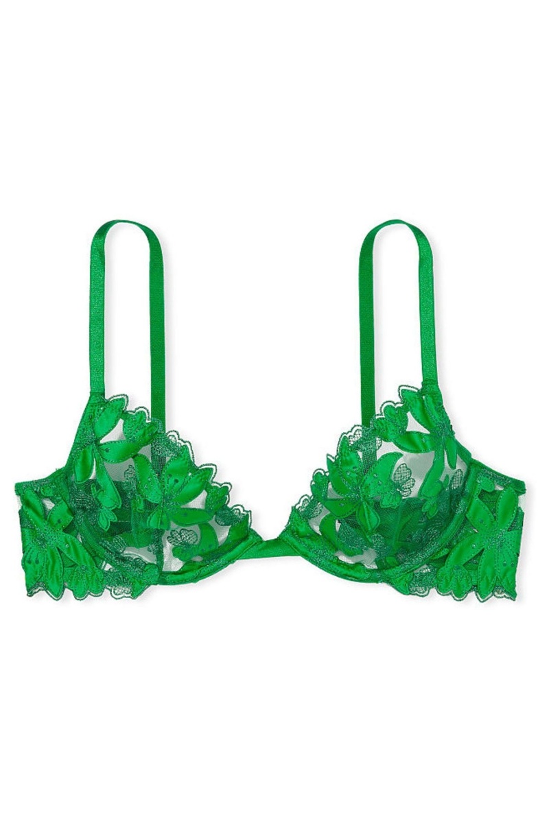 Victoria\'s Secret Very Sexy Embroidered Unlined Demi Bra Vert | EGTM-71953