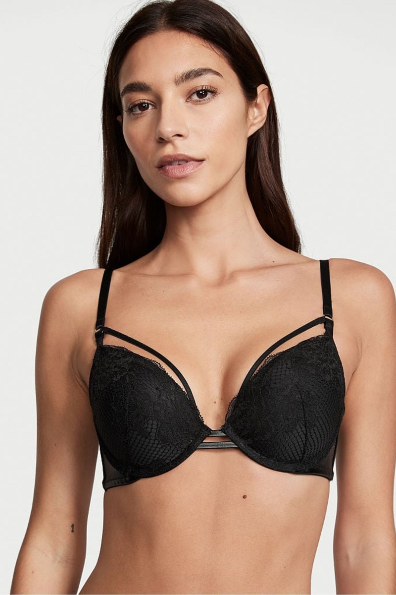 Victoria\'s Secret Very Sexy Lanières Fishnet Dentelle Bra Noir | AXGK-65814