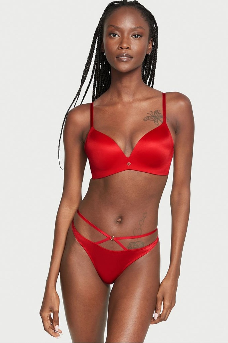 Victoria\'s Secret Very Sexy Lanières Lanières Knickers Rouge | ILDR-93018