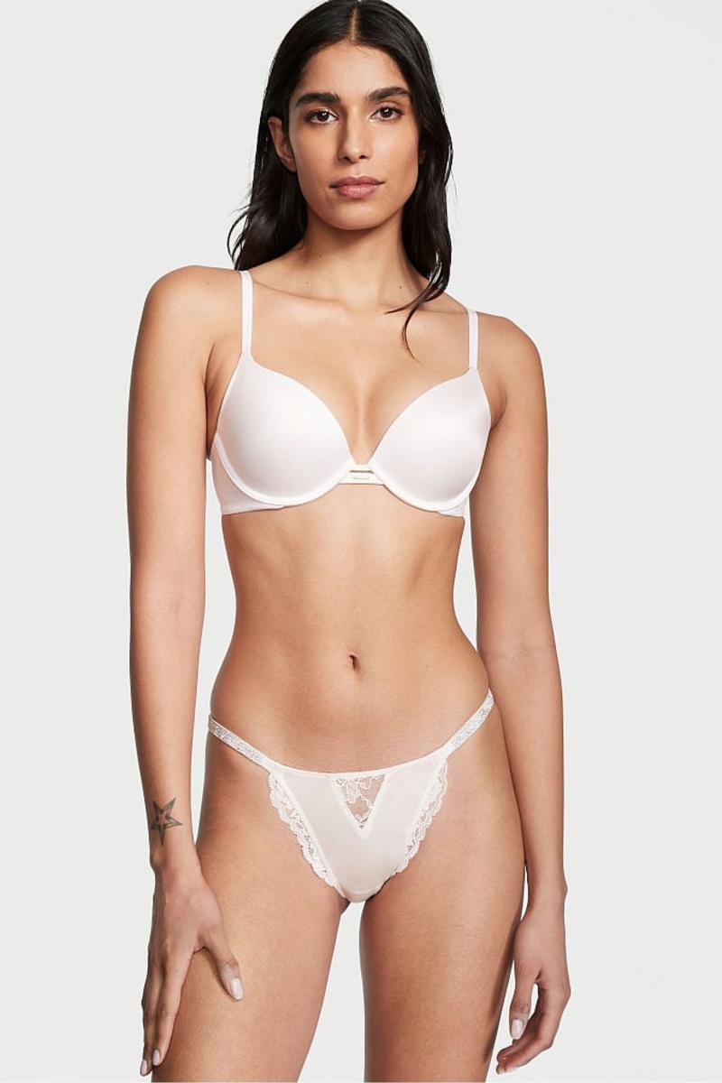 Victoria\'s Secret Very Sexy Shine Brides Brazilian Knickers Blanche | XZTJ-28613