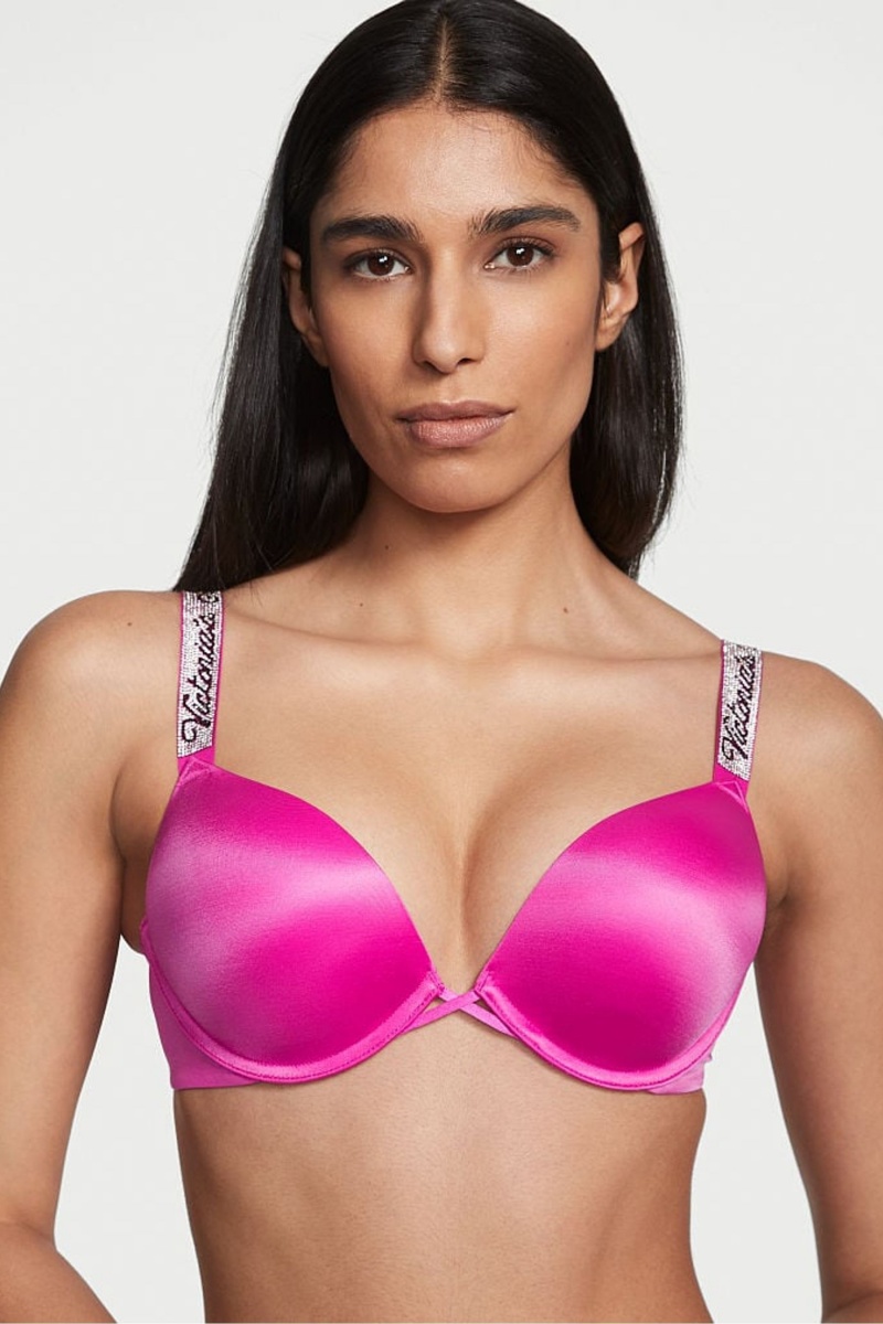 Victoria\'s Secret Very Sexy Shine Brides Add 2 Cups Bombshell Bra Noir | IQOW-84612