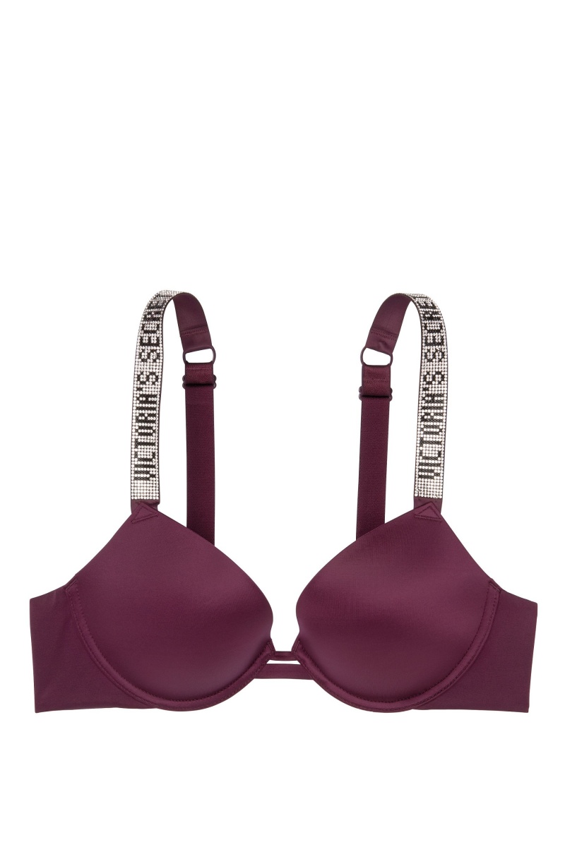 Victoria's Secret Very Sexy Shine Brides Plunge Push Up Bra Noir | ITWL-09874