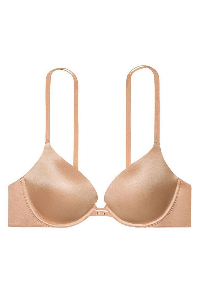 Victoria's Secret Very Sexy Smooth Plunge Push Up Bra Sweet Praline Nude | FDEC-85190