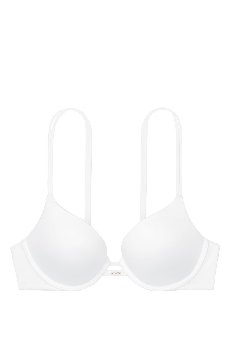 Victoria's Secret Very Sexy Smooth Plunge Push Up Bra Blanche | YKAL-80415