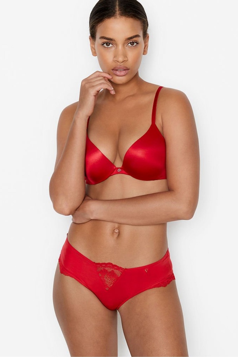 Victoria's Secret Very Sexy Smooth Plunge Push Up Bra Rouge | QVEC-24081