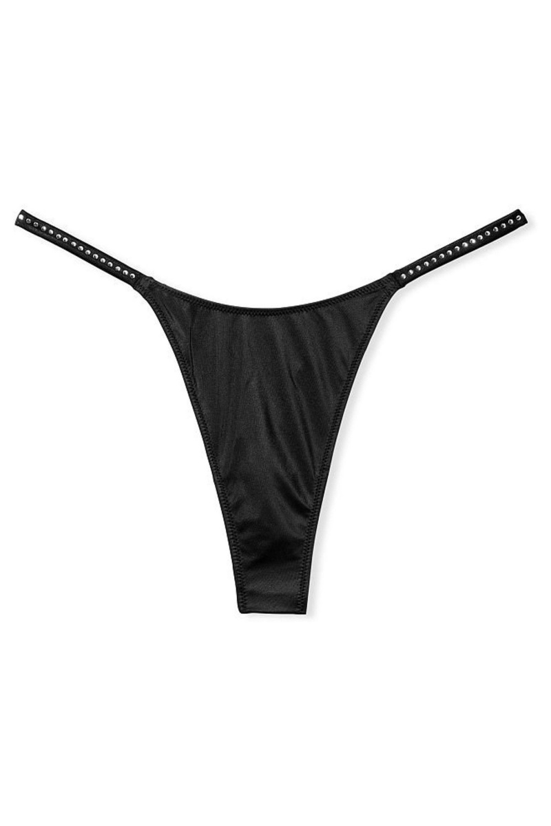 Victoria's Secret Very Sexy Subtle Shine Lanières Panty Noir | IDMV-59364