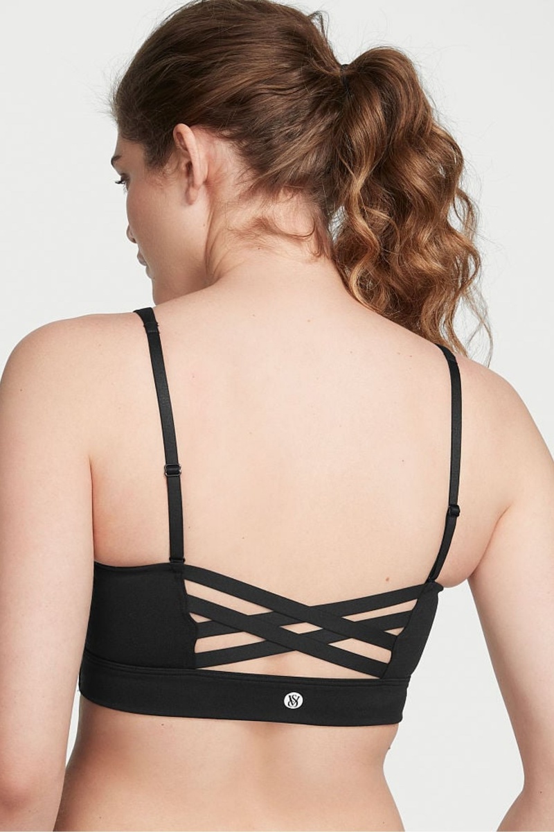 Victoria's Secret Victorias Secret Medium Impact Lanières Back Sports Bra Noir | WNUH-53016