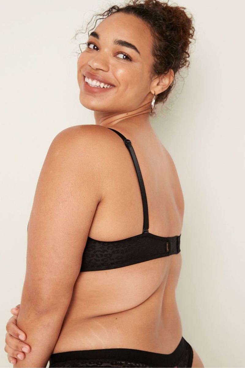 Victoria's Secret Wear Everywhere Add 2 Cups Dentelle Push Up T-Shirt Bra Noir | KGSN-69073