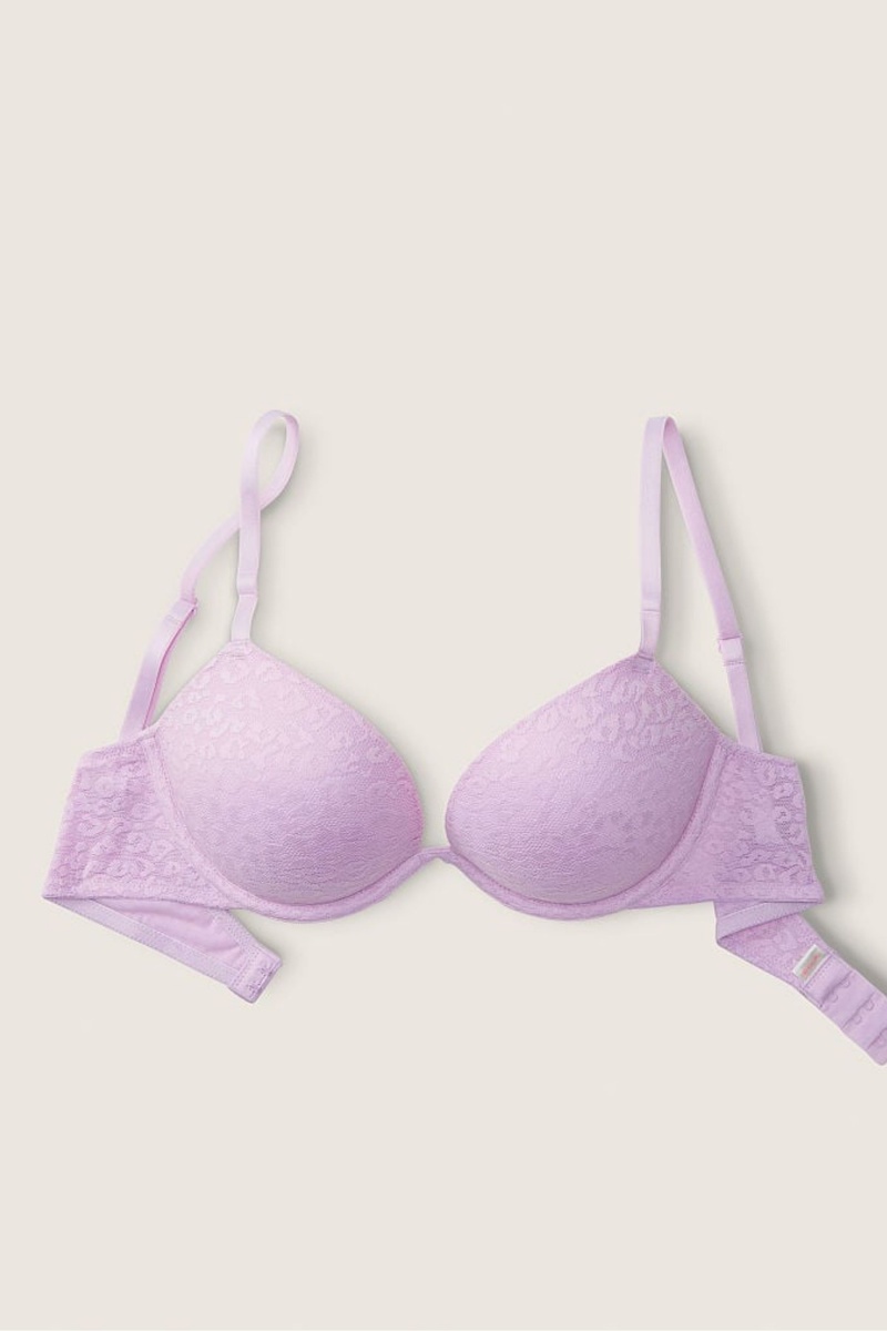 Victoria's Secret Wear Everywhere Add 2 Cups Dentelle Push Up T-Shirt Bra Violette | NYZS-97420