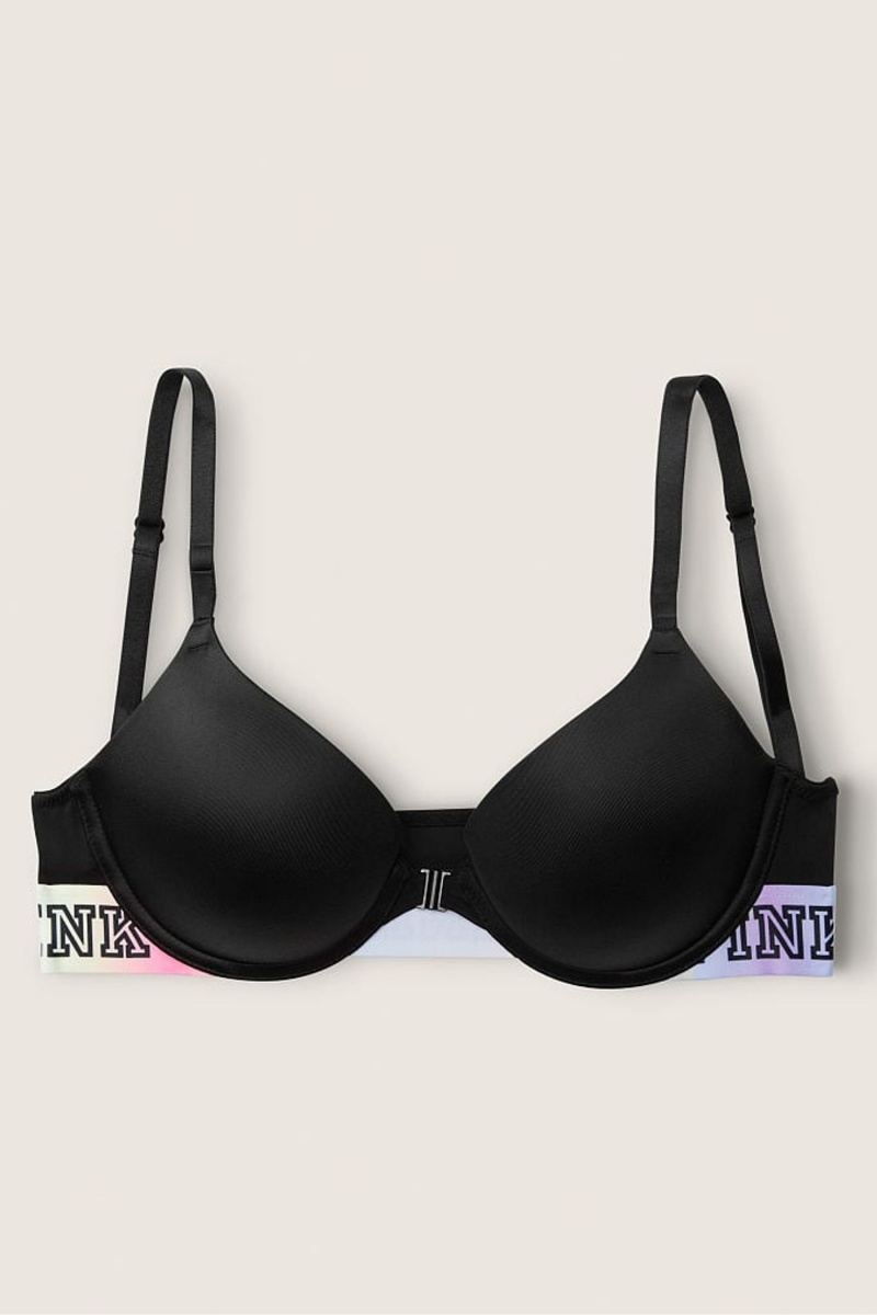 Victoria's Secret Wear Everywhere Front Close Push Up Bra Noir | IRSB-78634