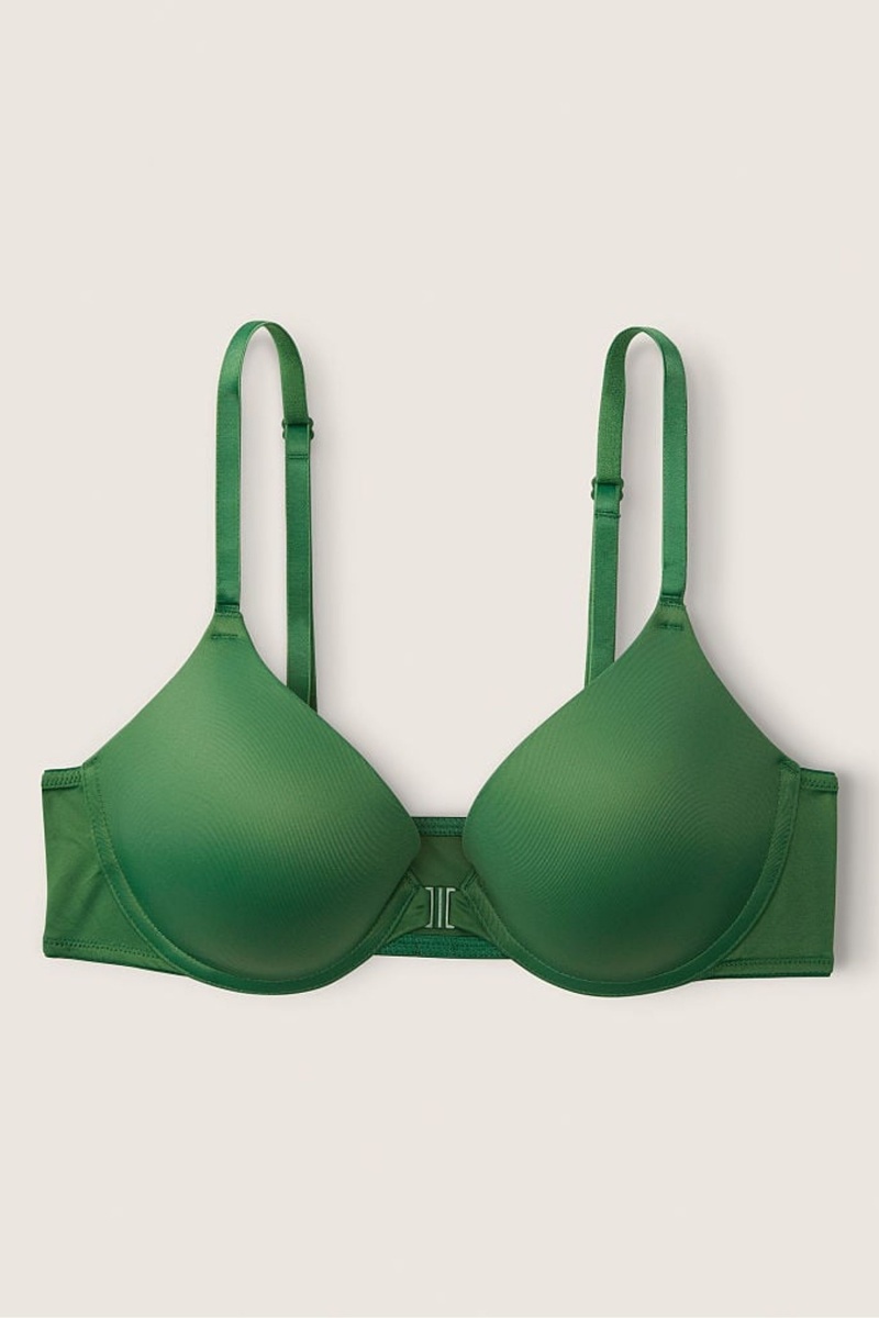 Victoria\'s Secret Wear Everywhere Front Fixation Push Up T-Shirt Bra Vert | ULTK-68741