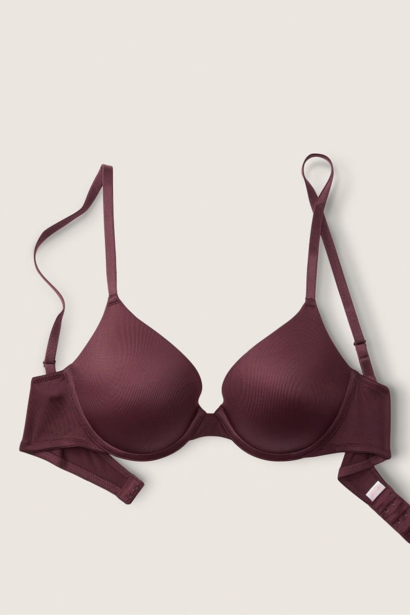 Victoria's Secret Wear Everywhere Smooth Push Up T-Shirt Bra Cafe Marron | MZXN-71524