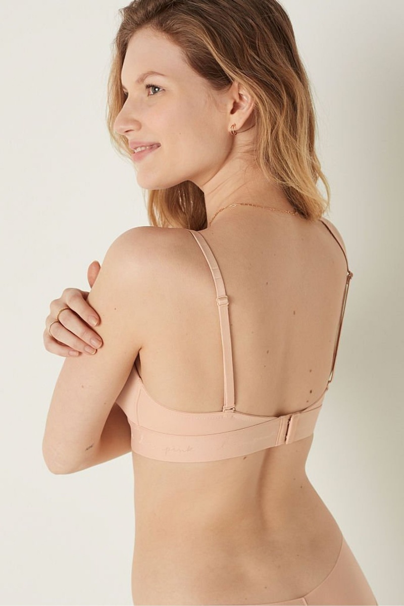 Victoria's Secret Wear Everywhere Smooth Lightly Doublée Non Wired T-Shirt Bra Champagne Nude | OKNW-01674