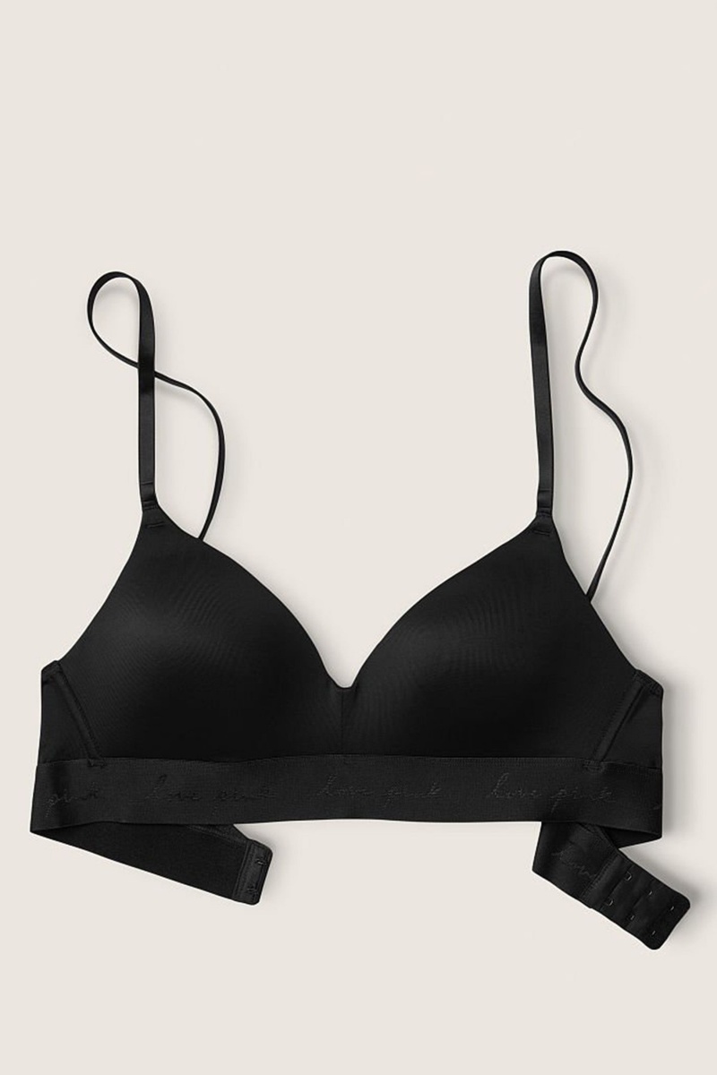 Victoria\'s Secret Wear Everywhere Smooth Lightly Doublée Non Wired T-Shirt Bra Noir | LXAZ-07523