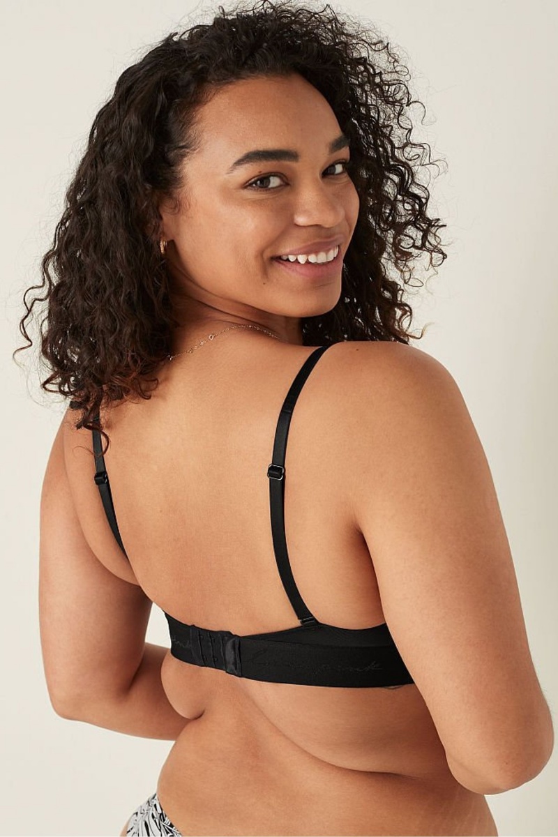 Victoria's Secret Wear Everywhere Smooth Lightly Doublée Non Wired TShirt Bra Noir | FYGN-05493