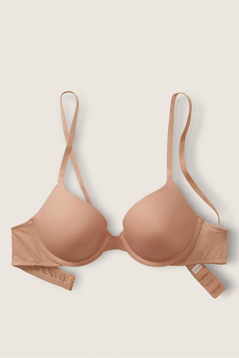 Victoria's Secret Wear Everywhere Smooth Lightly Doublée T-Shirt Bra Mocha Latte Nude | WRDJ-91078