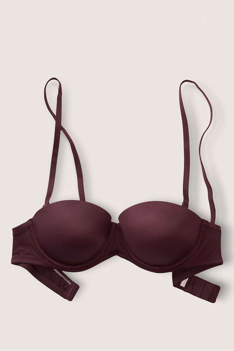 Victoria's Secret Wear Everywhere Smooth Multiway Strapless Push Up Bra Cafe Marron | JDPN-67591