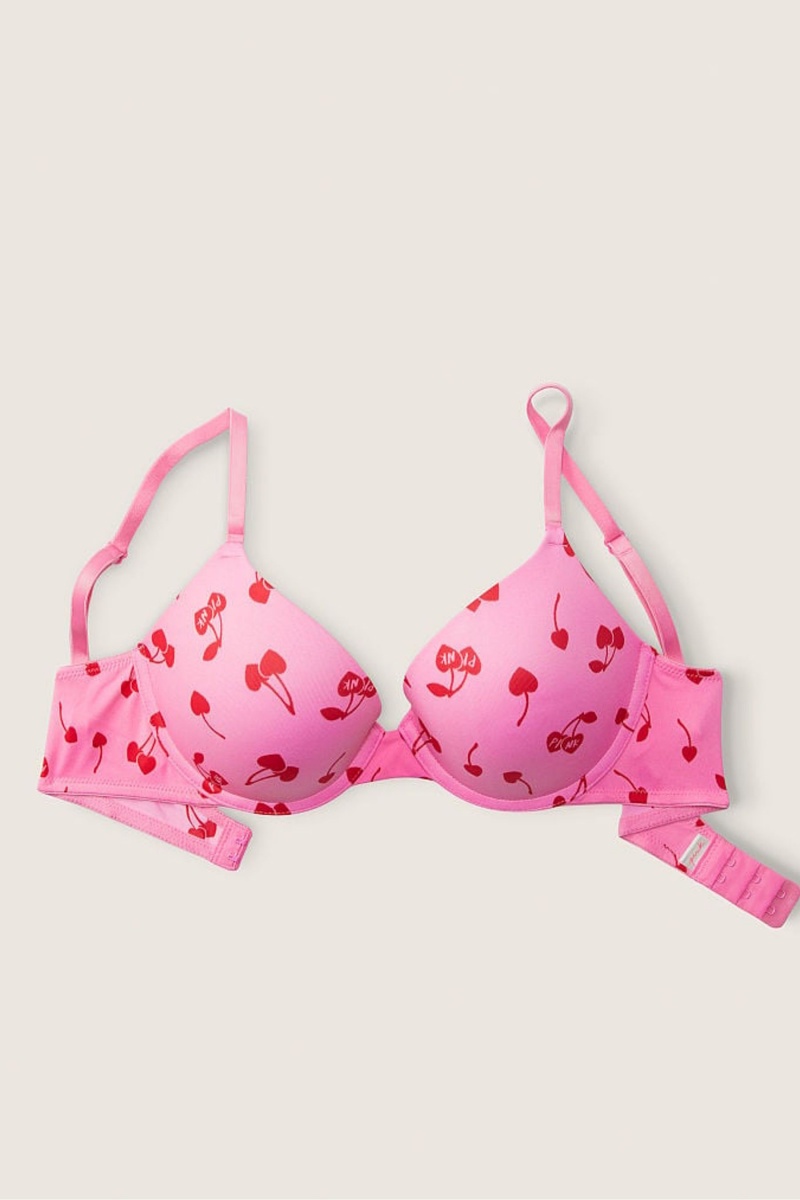 Victoria's Secret Wear Everywhere Wear Everywhere Smooth Push Up T-Shirt Bra Rose Rose | AGSI-16850